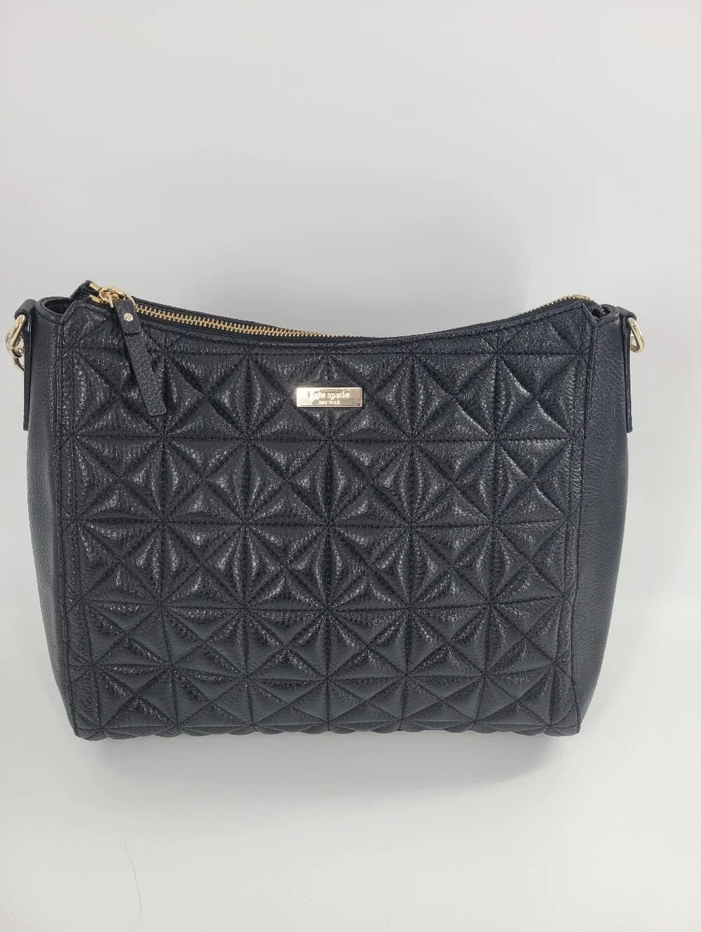 Kate Spade Aurelia Whitaker Place Quilted Black Leather Hobo Bag